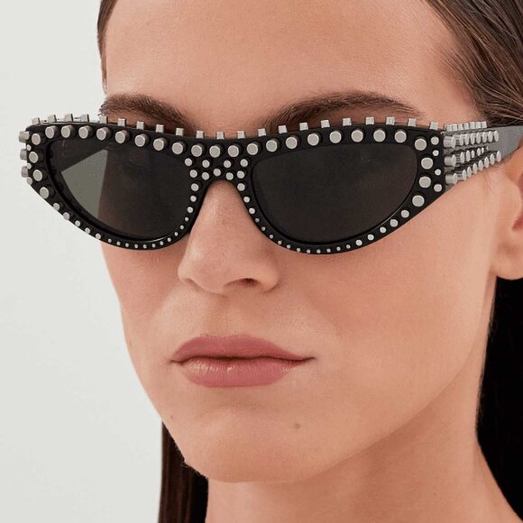 Gucci GG1919S 004 Cat Eye Sunglasses - Blonde Havana/Grey main image 8
